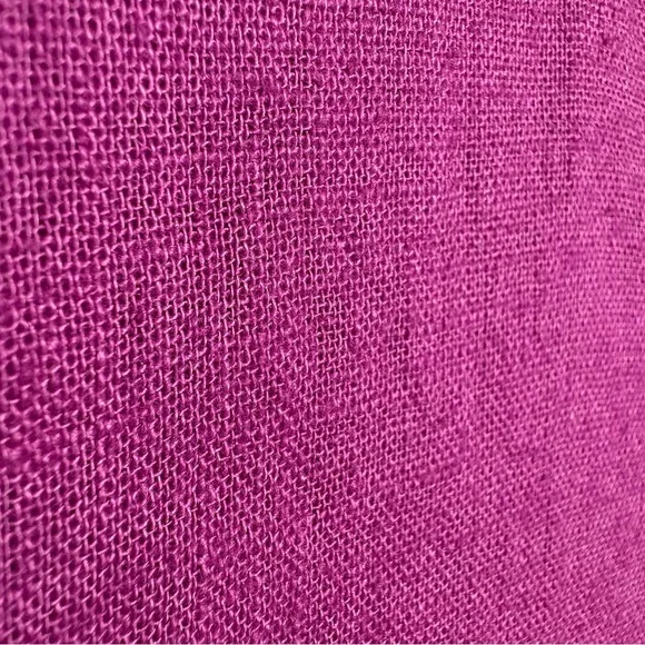 Naturals D&CO. | Wild Orchid Button Up Roll Tab Sleeves Linen Blend Top size L - Picture 11 of 15